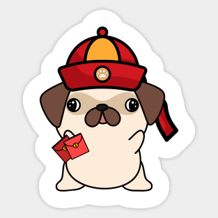 Lunar New Year Pug Sticker